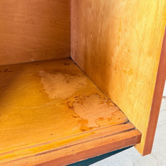 Image 1 of Playful high-gloss highboard with display case