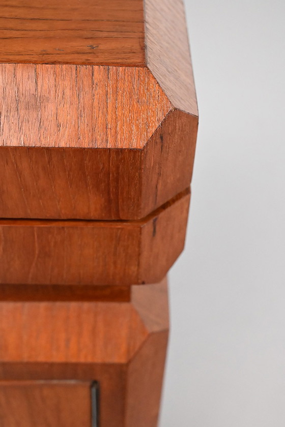 Image 1 of Bijzonder teak ‘fliptop’ barretje