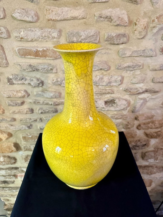 Image 1 of VASE JAPONISANT VINTAGE XXL