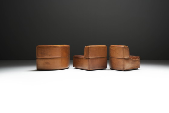 Image 1 of Perfect Patinated DS-15 Modular Sofa by Team De Sede for De Sede Swiss