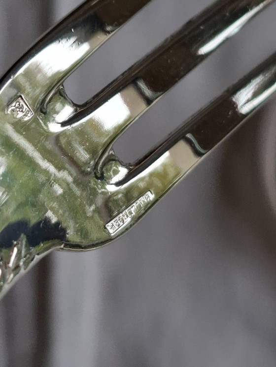 Image 1 of 6 silver-plated Art Nouveau 'Chardons' cutlery sets