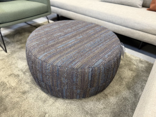 Design on Stock Barrell 80 Poef Nevada stof blauw 