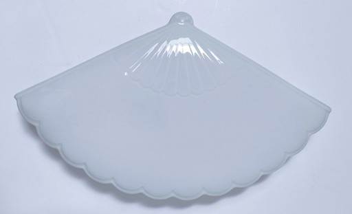 Scatola a forma di ventaglio, porcellana di Limoges