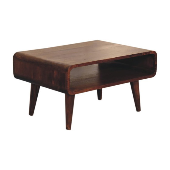 Stylish TV furniture made of solid mango wood – Chestnut brown – Artisan (photo 4 of 10)
