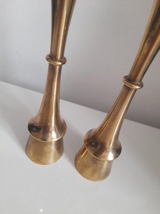 Image 1 of Pair of Quistgaard brass candlesticks