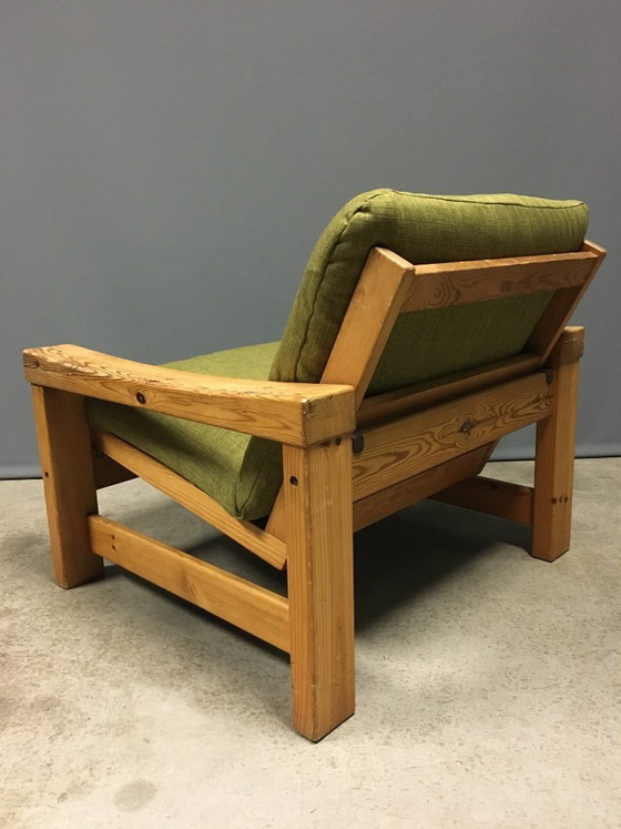 Swedese, Yngve Ekström Poltrona anni '60, Poltrone, Legno, Tessile, Verde, Scandinavian (foto 5 di 9)