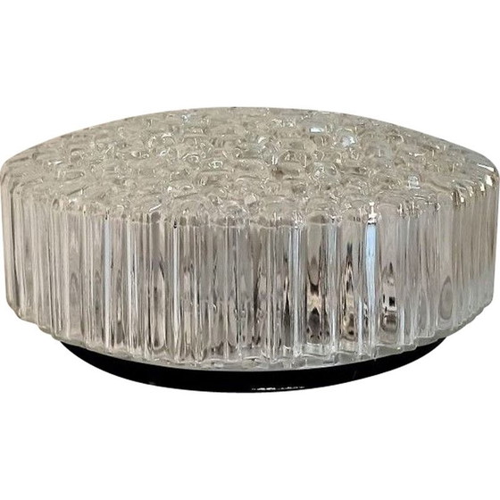 Image 1 of Vintage ceiling lamp in thick bubble glass by Helena Tynell for Glashütte Limburg