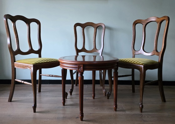 Image 1 of Sedie da pranzo trasformabili vintage – set da 3