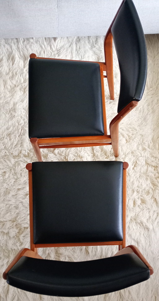 2x Chaises de salle à manger vintage au design scandinave Mid Century