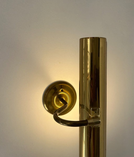 Paire d’appliques XL vintage orientable laiton, France 1970