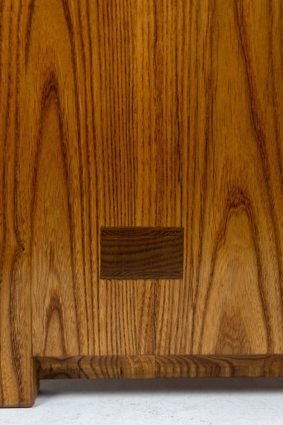 Image 1 of Pierre Chapo. Commode basse en orme blond. Circa 1970.