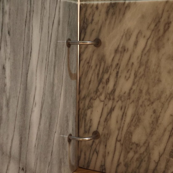 Image 1 of Vintage marmer en rookglas salontafel