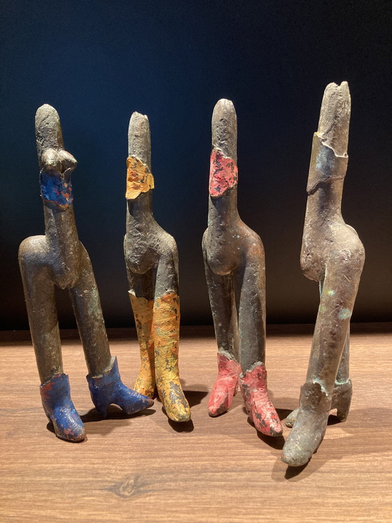 Image 1 of 4x Statues de femmes érotiques en bronze