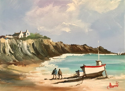 Philippe LAURENT - Small cove in Brittany - Artist's painting