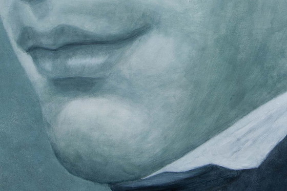 Image 1 of Evelyne Baget  Détail peint sur toile d’après Girodet. Contemporain