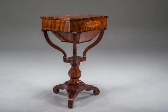 Tavolo da Lavoro per Cucito Biedermeier in Mogano, 1850 – Tavolini, Wood (photo 13 of 16)