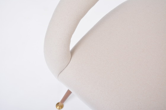 Image 1 of Pair of Rare Italian Mid-Century Lounge Chairs in the style of Model DU 55 P by Gastone Rinaldi