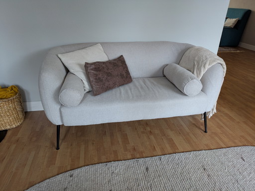 Panca in tessuto bianco