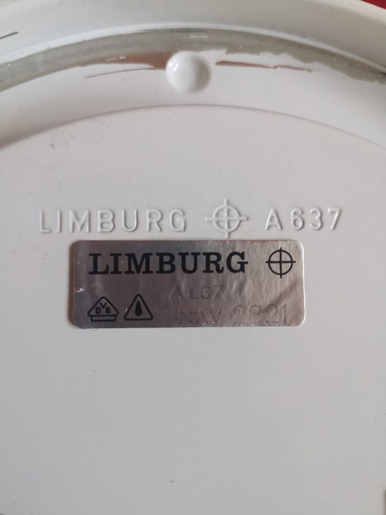 Image 1 of Lampada da parete in stile Space Age anni '70, in vetro ghiaccio, vetreria del Limburgo