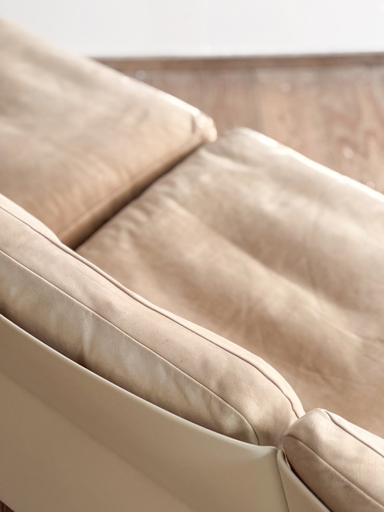 Image 1 of Mid-Century Modernes Lounge-Sofa aus Glasfaser und Wildleder von Dieter Rams für Vitsoe, Deutschland, 1960er Jahre