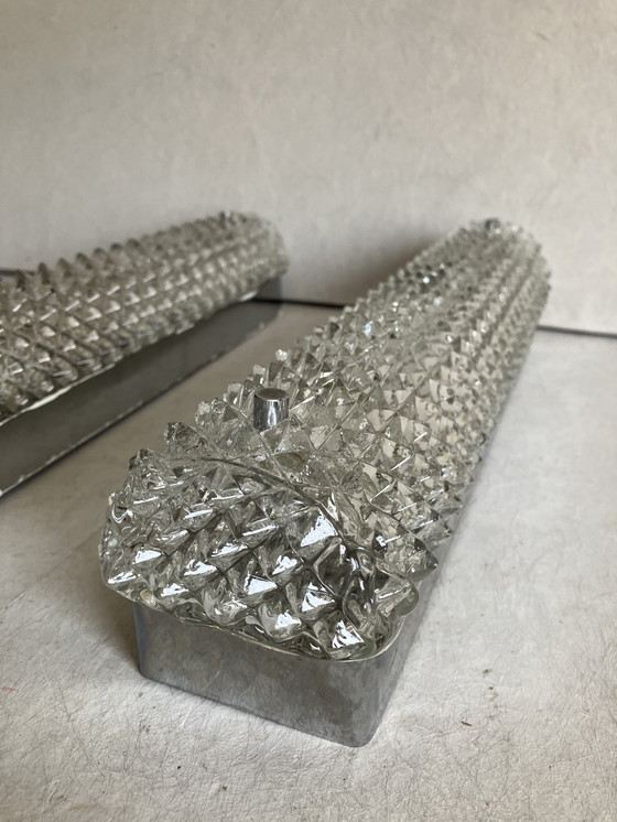 Image 1 of Wunderschöne Wandlampen aus prismatischem Kristall von Glashütte Limburg