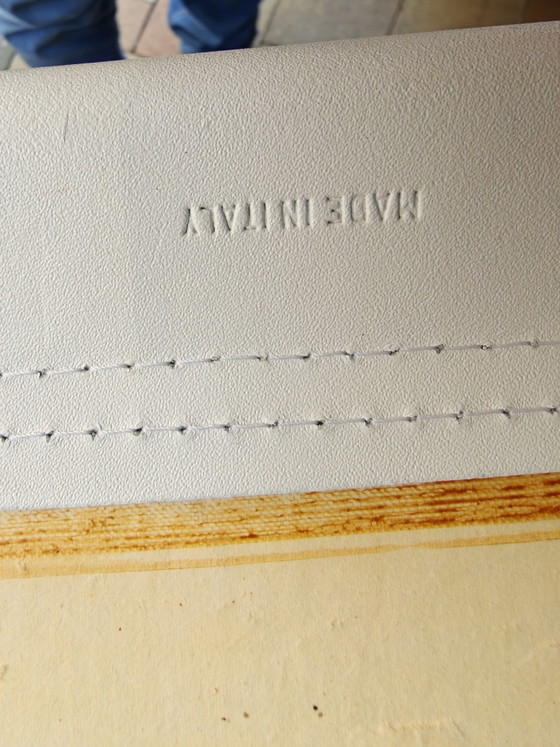 Sedia a Sbalzo Vintage Stile Bauhaus, Bianca Made In Italy – Sedie da pranzo, Leather, Metal (photo 6 of 7)