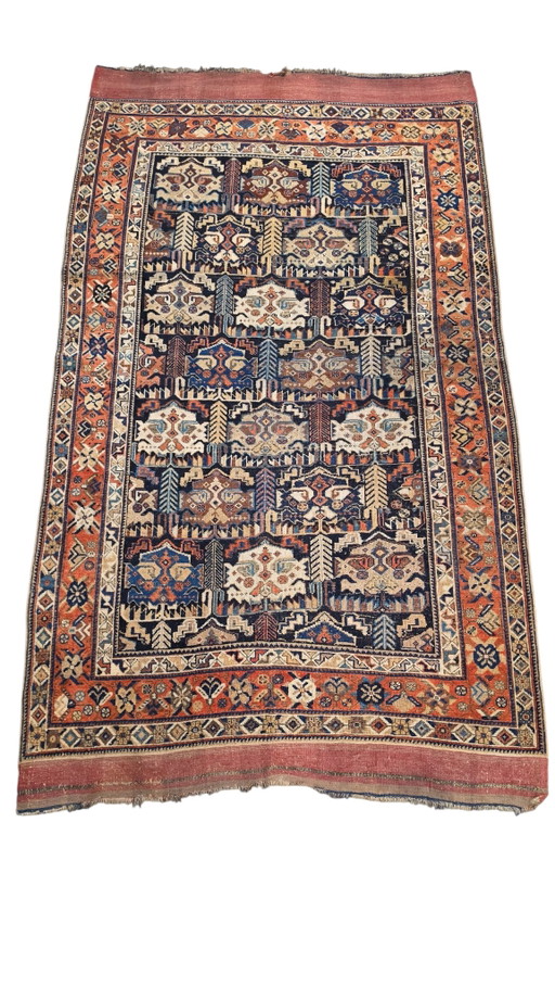 Handmade Antiek Persian wool Qashqai carpet Tribal Nomad 148x258cm