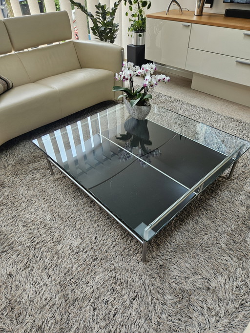 Glass coffee table with 2 side tables