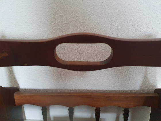 Vintage Houten Tijdschriftenrek / Krantenrek, Donkere Afwerking – Wood (photo 5 of 10)