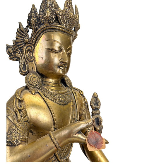 Esculturas monumentales tibetanas de Vajrasattva – Bronce dorado al fuego, influencia Newar y sello nepalí – (photo 6 of 11)
