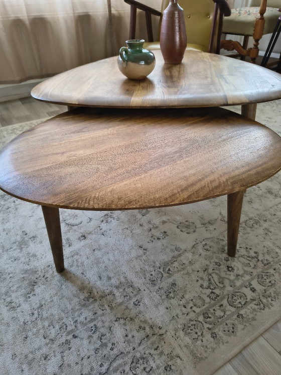 Image 1 of Retro-style wooden coffee table(s)