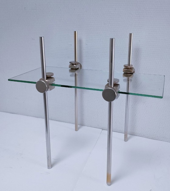 Image 1 of Scaffale espositivo vintage in vetro e metallo