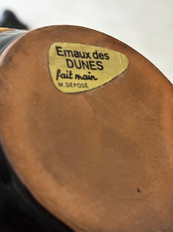 Émaux des Dunes enamelled ceramic liqueur set – 70s – Glass & Decanter, Vintage (photo 13 of 14)