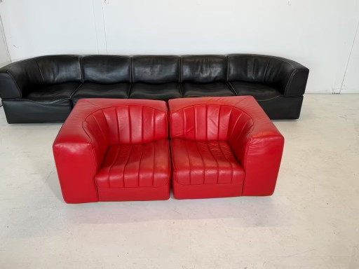 Canapé en cuir Tito Agnoli Novemila Arflex Canapé Fauteuil Design