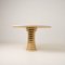 Italian Travertine and Brass Pedestal Dining Table by Marzio Cecchi for Studio Most, 1970s (photo 7 of 13)