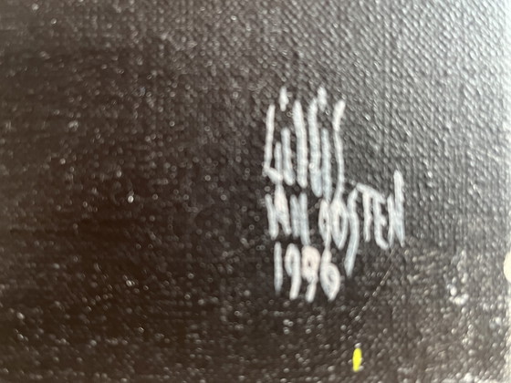 Image 1 of Gilles van Oosten - acryl abstract schilderij - gesigneerd 