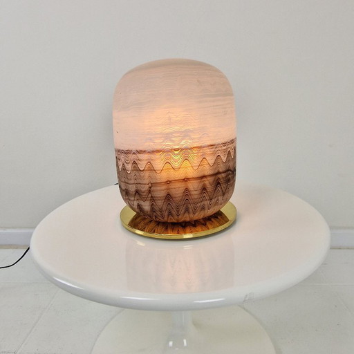 Vintage Hand-Blown Murano Glass Table Lamp, Italy, circa 1970