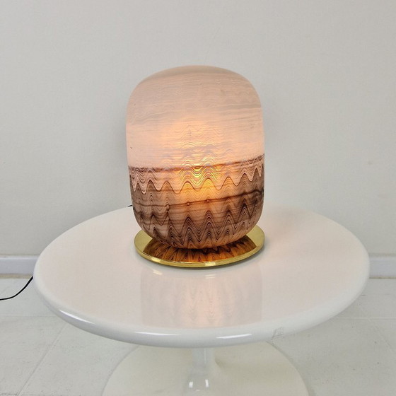 Image 1 of Vintage Hand-Blown Murano Glass Table Lamp, Italy, circa 1970