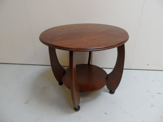 Image 1 of Amsterdam School oak coffee table