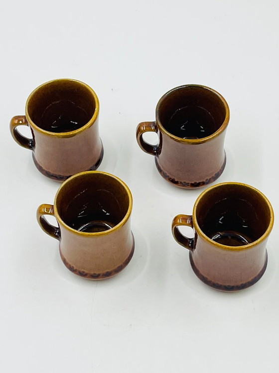 Image 1 of Set 4 Tazzine Espresso Deco Hälsingborg Bari 15/1 Marrone