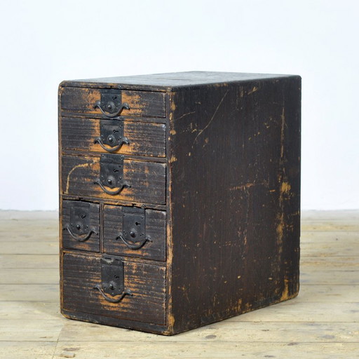 Antique Japanese Ko-Dansu With Original Iron Fittings, Circa 1900