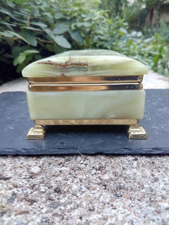 Boîte À Bijoux En Onyx Années 60 Italie Vintage – Objets déco, Stone (photo 3 of 11)