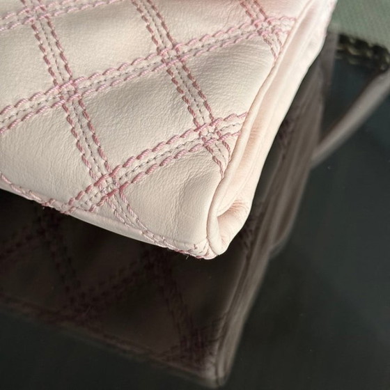 Image 1 of Chanel Seasonal Flap Medium - Triple Stitched Calfskin Quilted Pink Gold Hardware Series 19