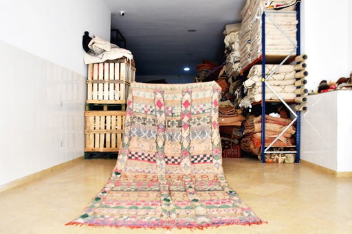 Tapis Kilim Boujaad touffeté vintage - 370 x 150 cm