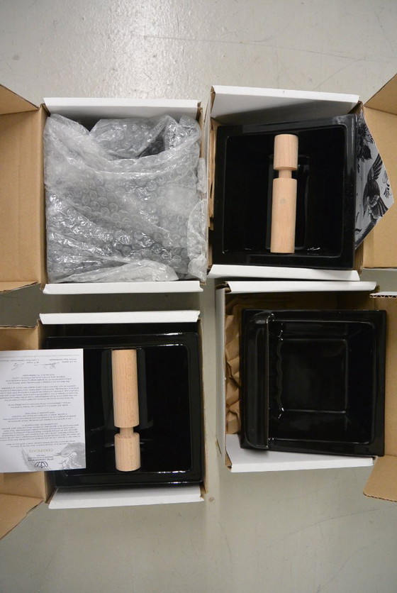 Image 1 of Set da toilette Art Déco Royal Goedewaagen - Porselein - portasapone e portarotolo