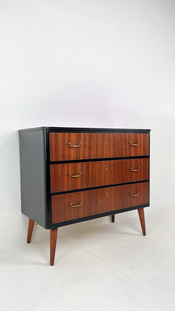 Cassettiera vintage svedese – Cassettiere, Legno, Ottone, Mid Century Modern (photo 9 of 12)