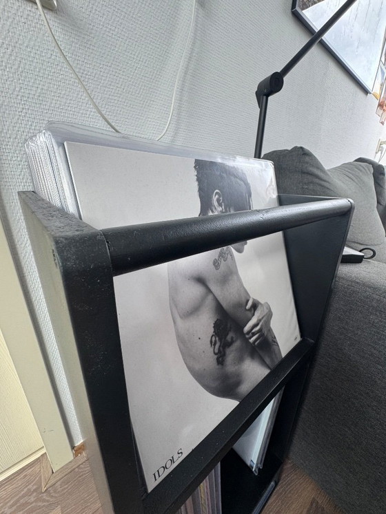 Image 1 of Mueble para discos de vinilo de madera negra