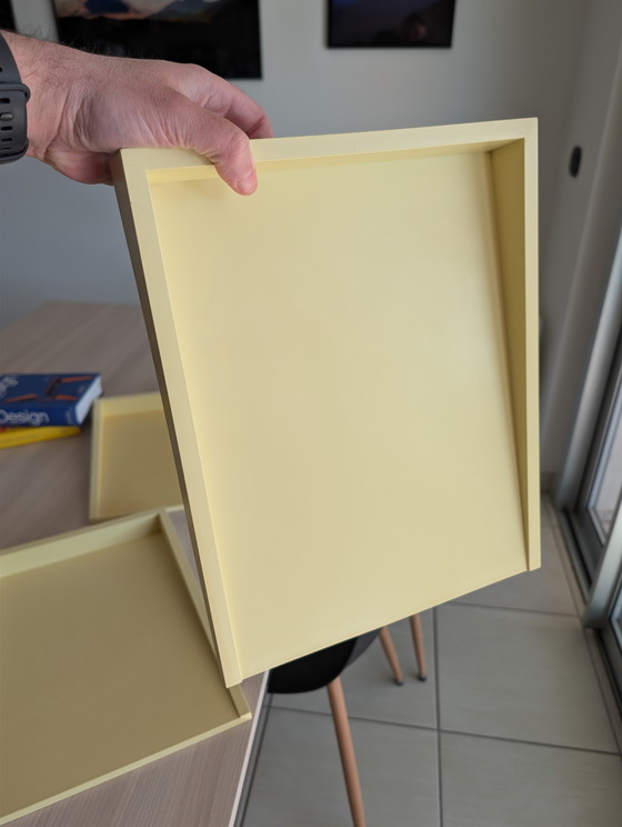 Image 1 of Clino dienbladenset van Kartell, ontworpen door Enzo Mari, in uitstekende staat.