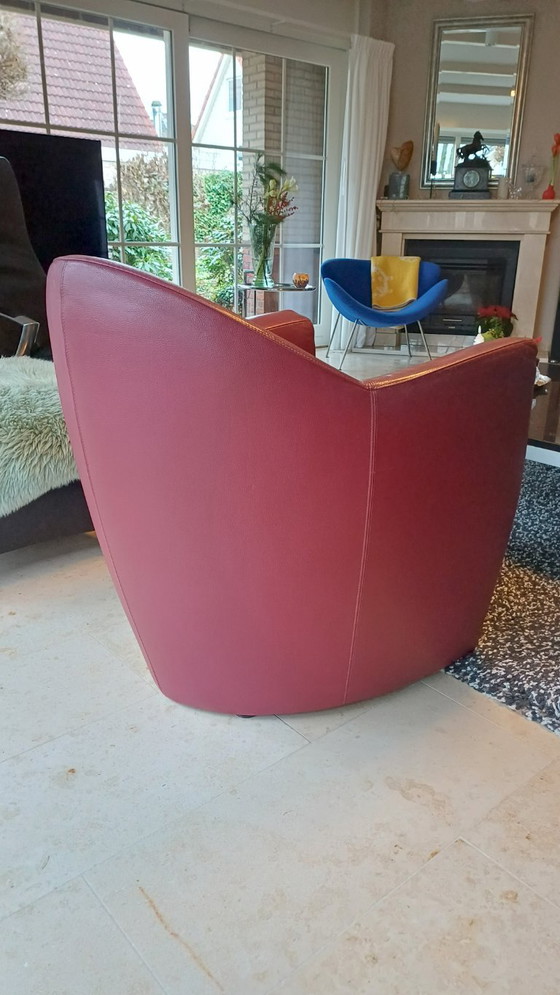 Sillón Leolux Carabita Rojo Burdeos – Sillones, Leather (photo 4 of 10)