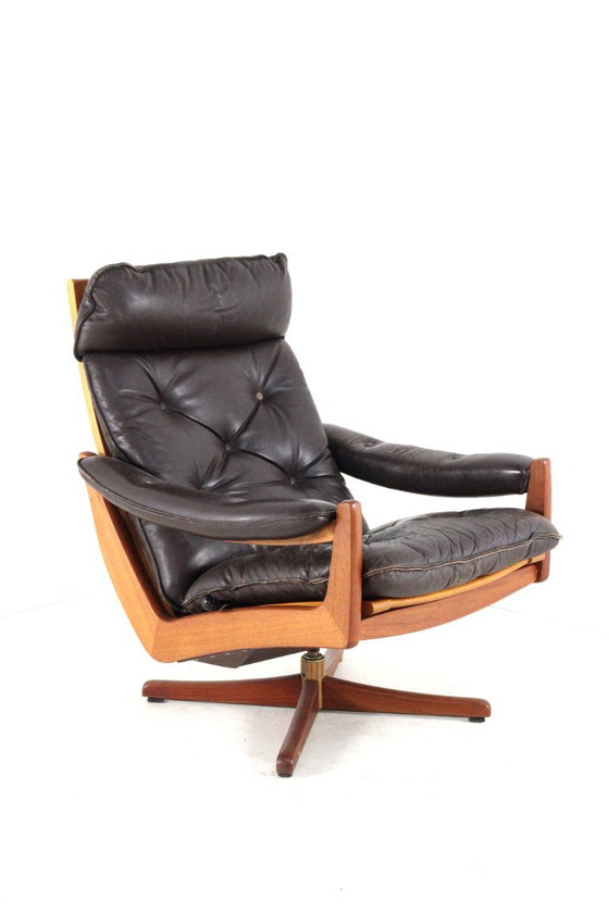 Söda Galvano - Lied Møbler Norway Fauteuil Vintage – Lied mobler, Leather, Wood (photo 6 of 18)